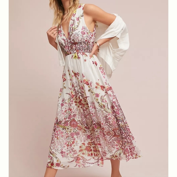 Anthropologie Dresses & Skirts - Anthropologie Ranna Gill Floral Nakhita dress size small